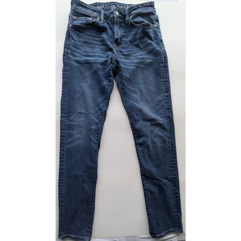 American Eagle Men's Skinny Jeans 31x34 Dark Wash Airflex+ Stretch Denim 46W1234